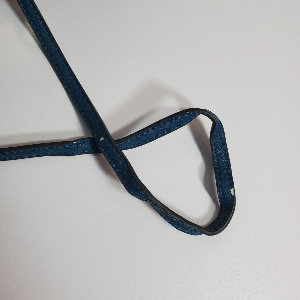 Nicole by Nicole Miller Blue Crossbody Bag‎ Purse Gold Chain Strap Stud Detail